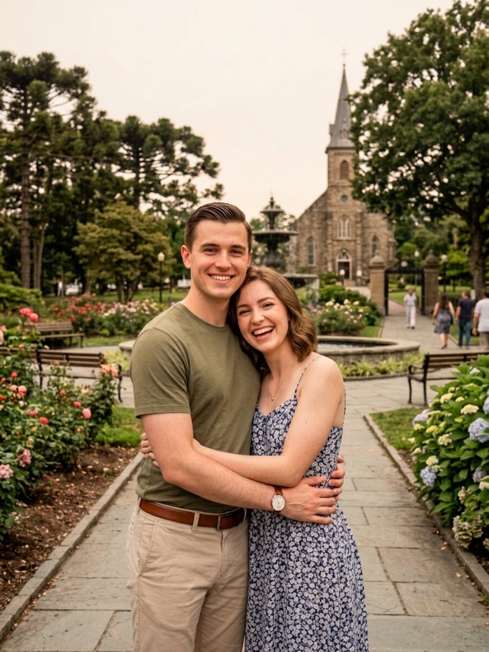 Mesma foto de casal — foto editada com IA