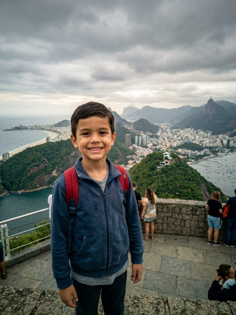 Mesma foto de viagem — foto editada com IA